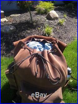 Leather Backpack EDC Laptop Sleeve Men's Women's students travel bag