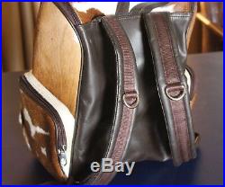 Leather Backpack Men Women Hiking Purse Cowhide Leather Camera Case Laptop Bag