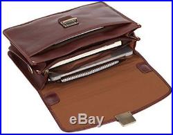 Leather Briefcase Lawyer Laptop Messenger Bag Wallet Attache Case Mens Womens