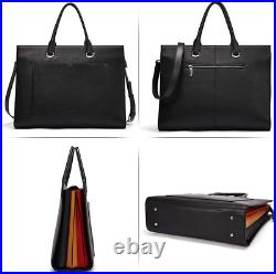 Leather Briefcase for Women Laptop 15.6 Inch Slim Business Ladies Work Shoulder