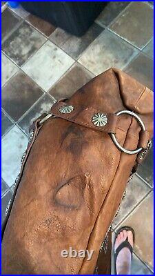 Leather Cripple Creek western tote bag or laptop bag