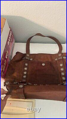 Leather Cripple Creek western tote bag or laptop bag