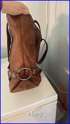 Leather Cripple Creek western tote bag or laptop bag