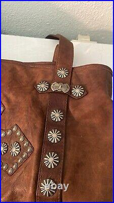 Leather Cripple Creek western tote bag or laptop bag