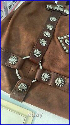 Leather Cripple Creek western tote bag or laptop bag