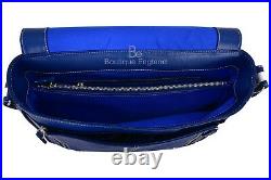 Leather Cross Body Unisex Bag Union Jack Blue Laptop, Satchel, Messenger Bag 2760