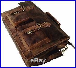 Leather Laptop Messenger Bag Office Briefcase Classy Bag Men's 15 Retro Buffalo