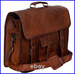 Leather Laptop Messenger Satchel Office College Briefcase Bag for men & women8