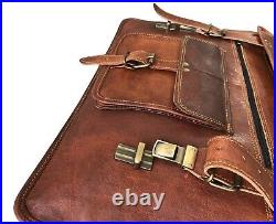 Leather Laptop Messenger Satchel Office College Briefcase Bag for men & women8