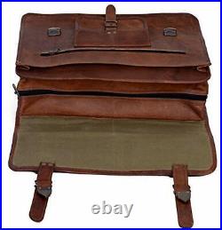 Leather Laptop Messenger Satchel Office College Briefcase Bag for men & women8