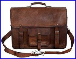 Leather Laptop Messenger Satchel Office College Briefcase Bag for men & women8