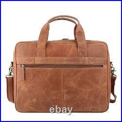 Leather Laptop briefcases Messenger Bag Best Office School College Satchel Bag14