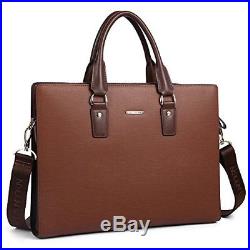 Leather Lawyers Briefcase Shoulder Laptop Business Slim Bags For Men & Women Cof