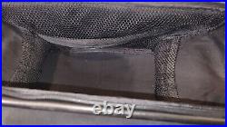 Levenger Black Nylon Leather Trim 17 Tote Bag Messenger Travel Laptop Crossbody