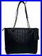 Levenger-Quilted-Leather-Tote-Briefcase-Business-Chain-Handle-Black-Bag-Shoulder-01-qexe