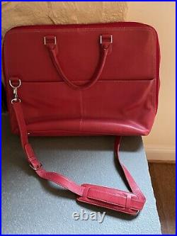 Levenger Red Laptop Bag/Briefcase