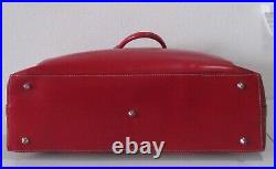 Lodis Audrey Red Leather Laptop Briefcase Messenger Shoulder Bag