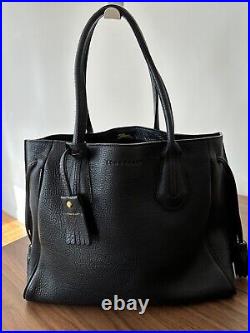 Longchamp Penelope Large Black Tote Bag Top Zip Laptop Minimalist Bag