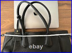 Longchamp Penelope Large Black Tote Bag Top Zip Laptop Minimalist Bag