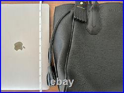 Longchamp Penelope Large Black Tote Bag Top Zip Laptop Minimalist Bag