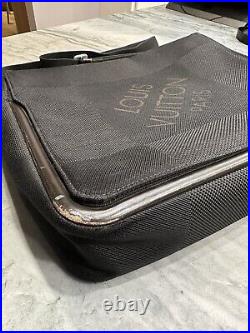 Louis Vuitton Black Damier Geant Terre Messenger Crossbody Laptop Bag FREE SHIP