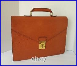 Louis Vuitton Briefcase Laptop Business Bag Ambassador BROWN Epi Leather EXC