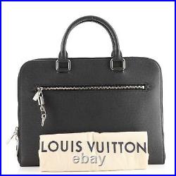 Louis Vuitton Porte-Documents Slim Laptop Bag Taiga Leather PM Black