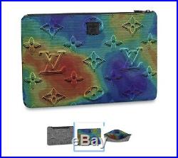 Louis Vuitton Reversible Pouch Monogram 3D Laptop Bag Men Women Rainbow