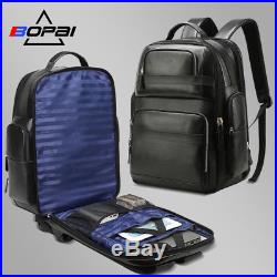 Luxury Genuine Leather Backpack Men Women Travel Backpack Business Laptop Bag