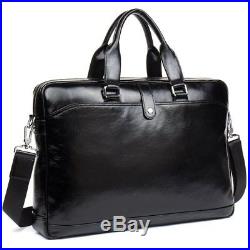 MANTOBRUCE Leather Briefcase for Men Women Travel Work Messenger Bags 16 Laptop
