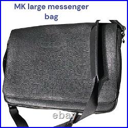 MICHAEL KORS Bryant Large Messenger/laptop Bag With Dust Bag. Black Leather