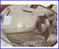 MICHAEL KORS GREENWICH TOTE canvas embossed satchel shoulder bag laptop