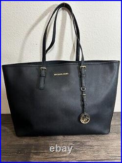 MICHAEL KORS Jet Set Travel Tote Laptop Saffiano Leather Black 2601