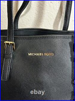 MICHAEL KORS Jet Set Travel Tote Laptop Saffiano Leather Black 2601