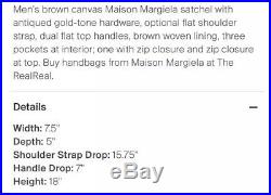 Maison Martin Margiela Distressed Satchel Crossbody Bag Laptop Work Mens Women