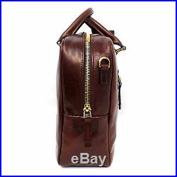 Man Woman Briefcase THE BRIDGE brown leather laptop coach bag new 064105/01 EUPG
