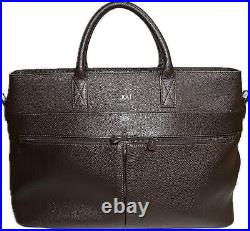 Mark and Graham Leather Briefcase hand Bag Work tote Chocolate Laptop Brown