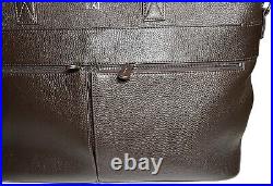 Mark and Graham Leather Briefcase hand Bag Work tote Chocolate Laptop Brown