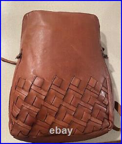 Marta Ponti 100% Genuine Leather Backpack Purse Bag Laptop Sleeve 15 Portugal