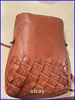 Marta Ponti 100% Genuine Leather Backpack Purse Bag Laptop Sleeve 15 Portugal