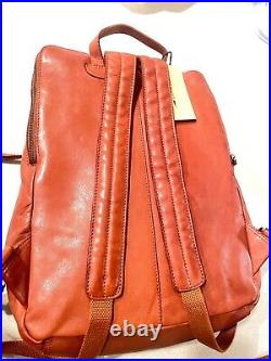 Marta Ponti 100% Genuine Leather Backpack Purse Bag Laptop Sleeve 15 Portugal