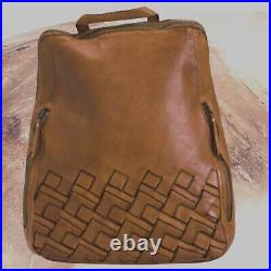 Marta Ponti 100% Genuine Leather Backpack Purse Bag Laptop Sleeve 15 Portugal