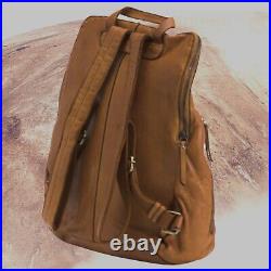 Marta Ponti 100% Genuine Leather Backpack Purse Bag Laptop Sleeve 15 Portugal