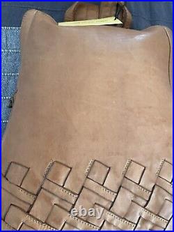 Marta Ponti 100% Genuine Leather Backpack Purse Bag Laptop Sleeve 15 Portugal