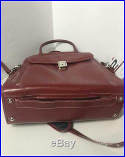 McKlein Red Leather 2 in 1 Wheeled Briefcase Laptop Computer Bag Women's Busines