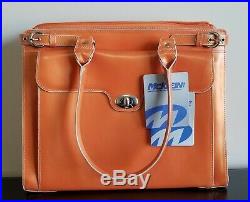 McKlein USA Winnetka Leather Ladies/Women's Laptop Case/Bag/Briefcase Orange