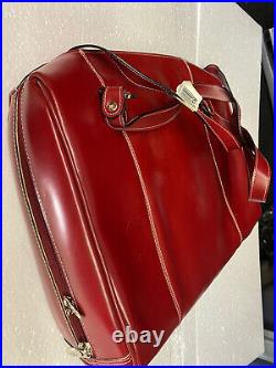McKlein Womens Leather Laptop Case Tote Purse Bag Red Original R3