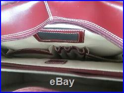 McKleinUSA 360 Womans Willowbrook Leather Detachable Wheeled Laptop Bag Deep Red