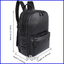 Men Women Real Leather Backpack Travel Hiking 15.6 Laptop School Bag Daypack