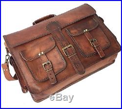 Men's Leather Messenger Laptop Bag Shoulder Bag S Women Satchel Handmade Bags SJ